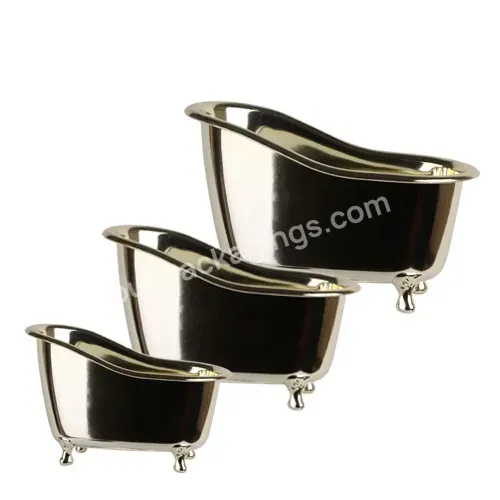 Oem Oem Logo Shinny Silver Plastic Mini Bathtub Shape Container