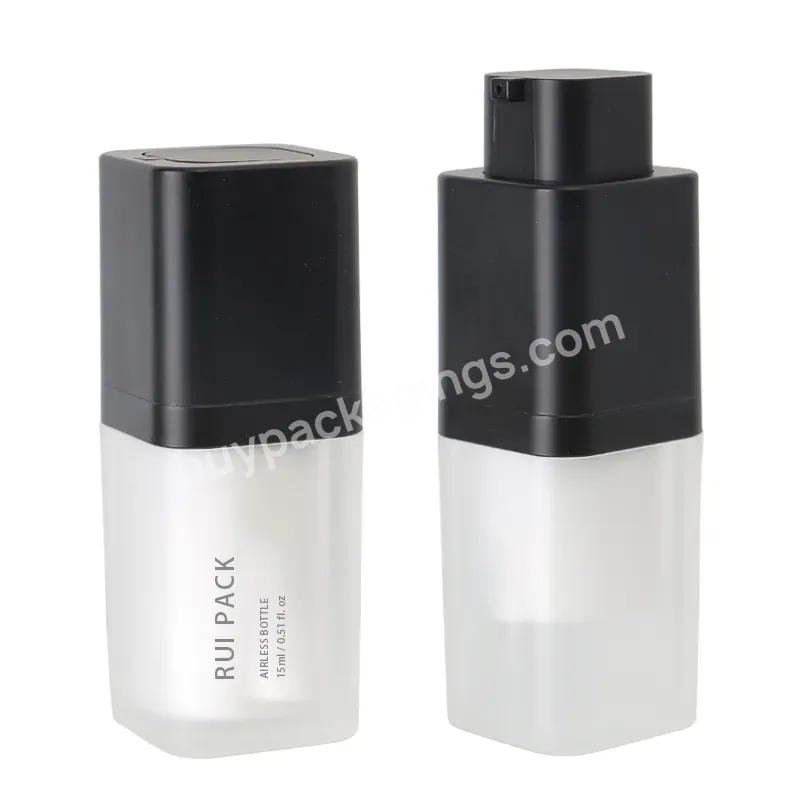 Oem Oem Luxury Cosmetic Acrylic Airless Bottle 15ml 30ml 50ml Square Rotate Vacuum Cream Bottle Manufacture