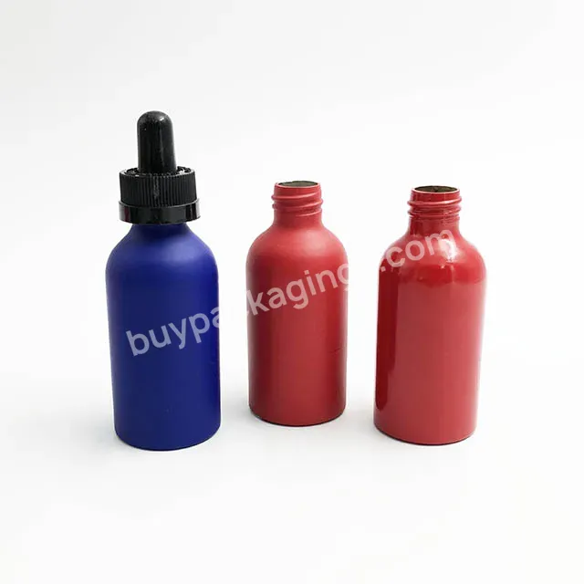 Oem Oem Matt Blue Aluminum Essential Oil Dropper Bottle Cr Child Resistant Dropper Ca P Aluminum Bottle