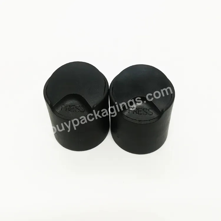 Oem Oem Matte From Mold Plastic Screw Lid Black Disc Top Lid Squeeze Bottle Lotion Dispenser 24/410 Manufacturer/wholesale Logo