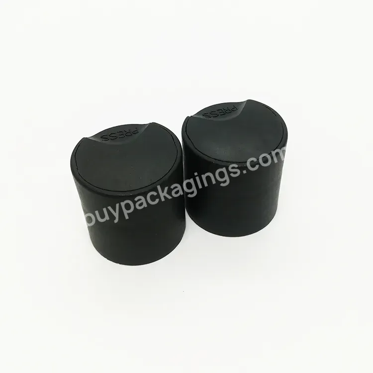 Oem Oem Matte From Mold Plastic Screw Lid Black Disc Top Lid Squeeze Bottle Lotion Dispenser 24/410 Manufacturer/wholesale Logo