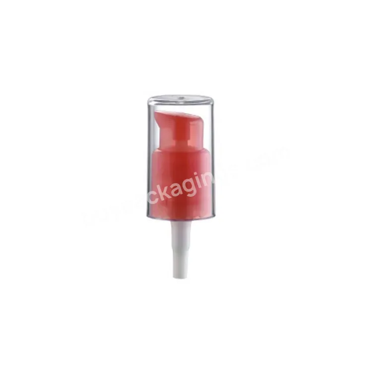 Oem Oem Own Logo 18/415 Plastic Serum Treatment Cream Lotion Pump With Transparent Big Cap