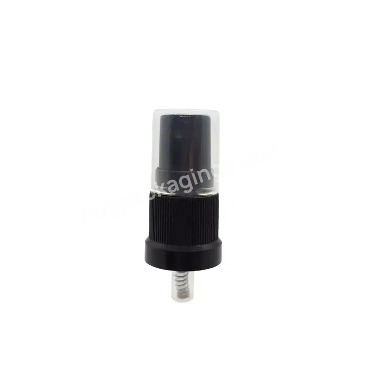 Oem Oem Own Logo Wholesale 18mm Black Fine Misters With Transparent Over Cap For 50ml Bottles