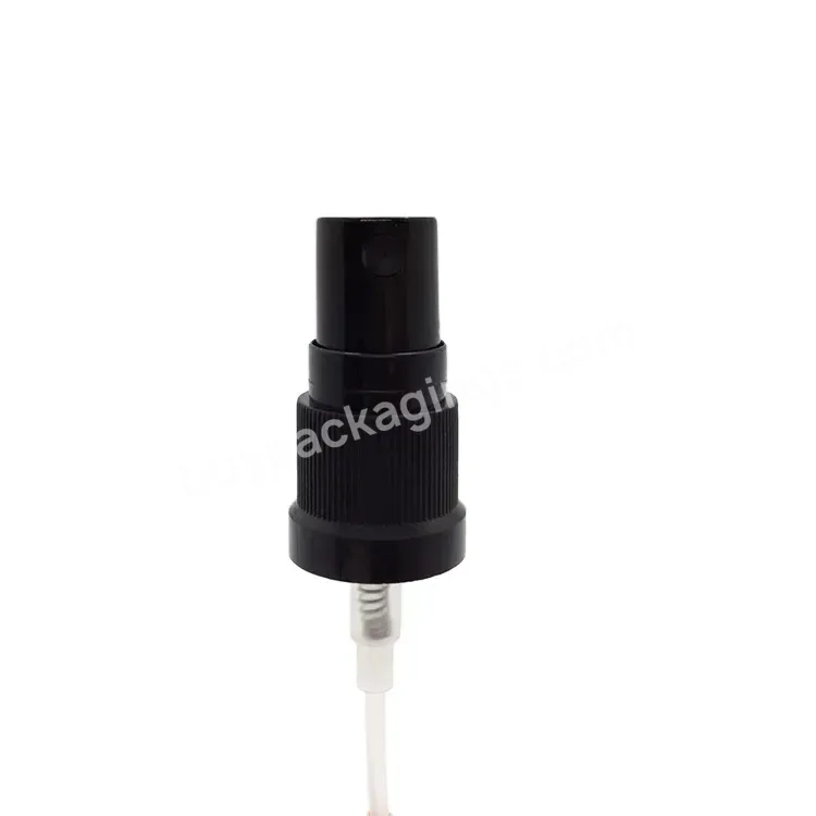 Oem Oem Own Logo Wholesale 18mm Black Fine Misters With Transparent Over Cap For 50ml Bottles