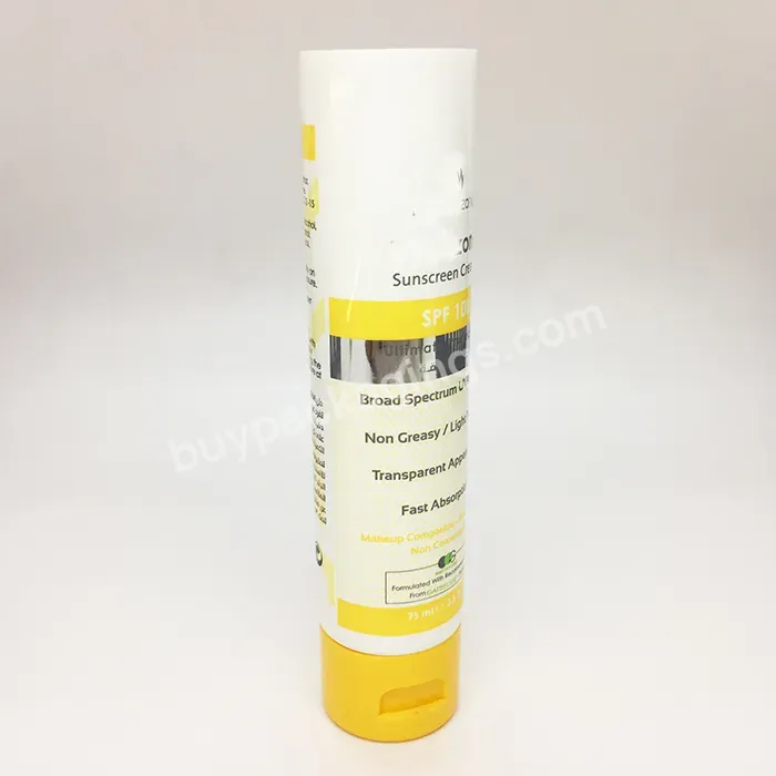 Oem Oem Pe Plastic Soft Squeeze Tube 100g For Sunblock Sunscreen Cream Tubes Skincare Packaging 30g 50g