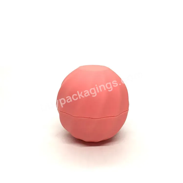 Oem Oem Pink Color Round Ball Shape 7g Empty Lip Balm Container For Lip Balm Usage