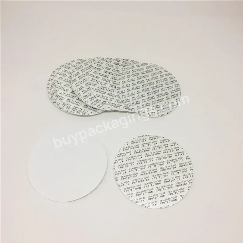 Oem Oem Self Adhesive Liner Food Grade Pressure Sensitive Bottle Cap Ps Foam Seal Liner Pe Cap Liner Sealed