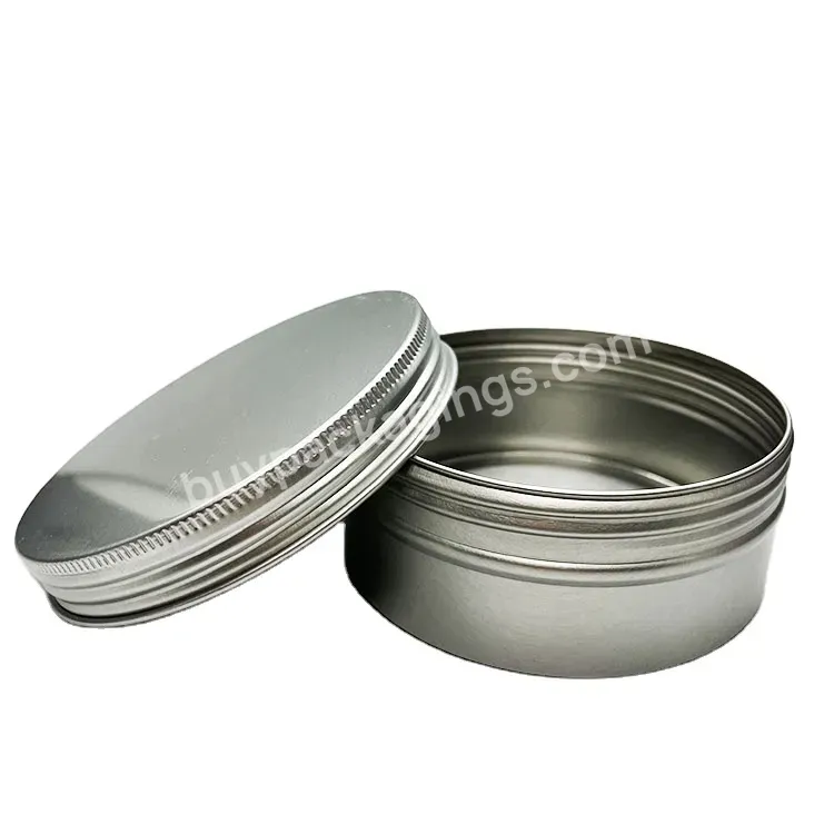 Oem Oem Silver Cosmetic Powder Jars Bottles Empty Cosmetic Refillable Bottles Aluminum Makeup Face Cream Jar Pot Container