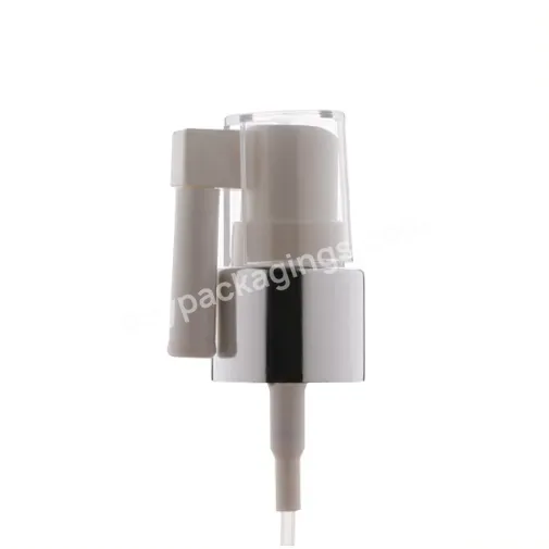 Oem Oem White Oral Sprayer Pump With Shiny Silver Neck 24/410