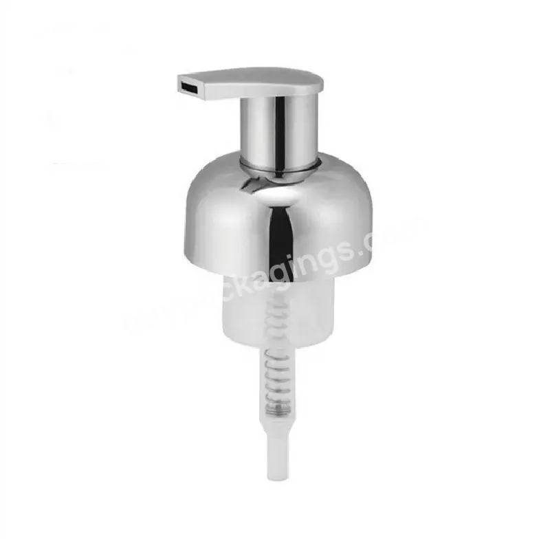 Oem Oem Wide Large Neck 45mm Plastic Shiny Glossy Silver Hand Soap Dispenser Foam Pump - Buy Silver Foam Pump,45mm Pump,Foam Soap Pump.