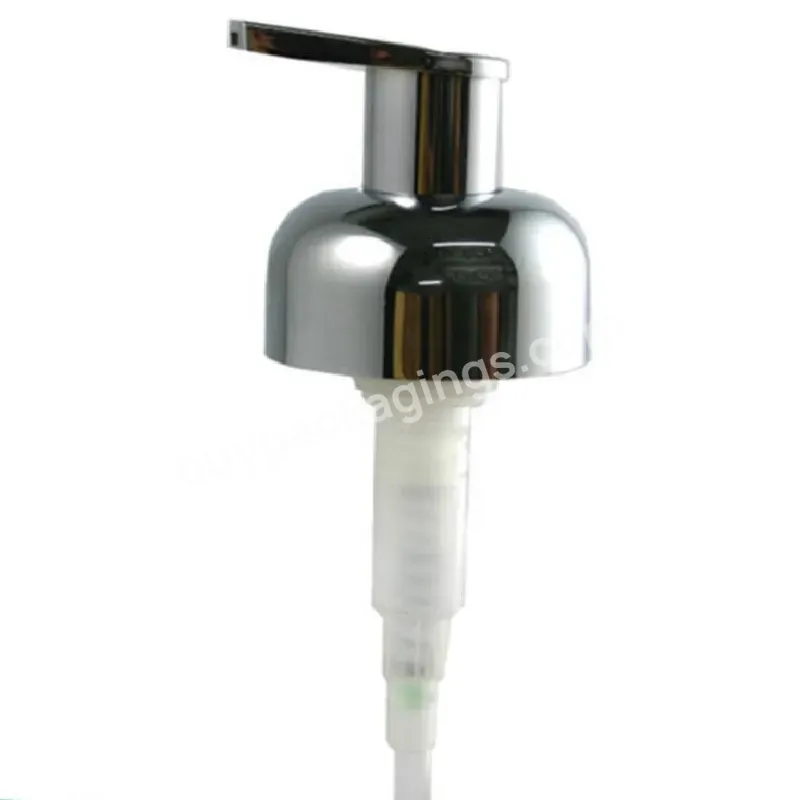 Oem Oem Wide Large Neck 45mm Plastic Shiny Glossy Silver Hand Soap Dispenser Foam Pump - Buy Silver Foam Pump,45mm Pump,Foam Soap Pump.