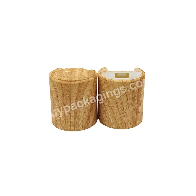 Oem Oem Wood Like Water Transfer Printing Disc Top Cap Screw Cap For Packaging Manufacturer/wholesale