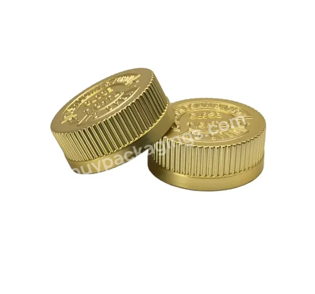 Oem Ome Custom Metallic Gold Child Proof Cap 38mm