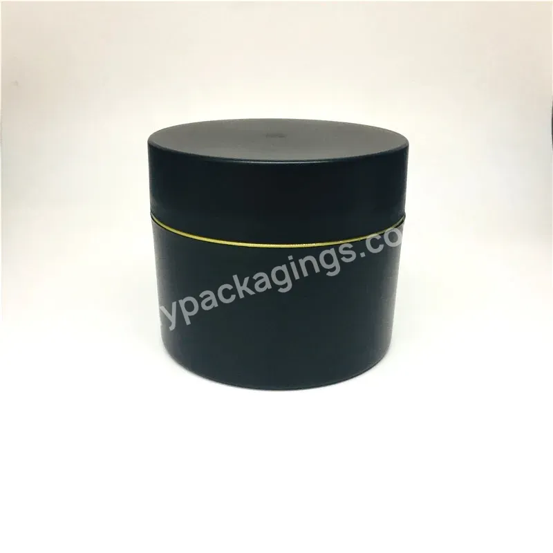 Oem Own Logo Body Lotion Plastic Amber Cosmetic Cream Jar Body Scrub Container 250g