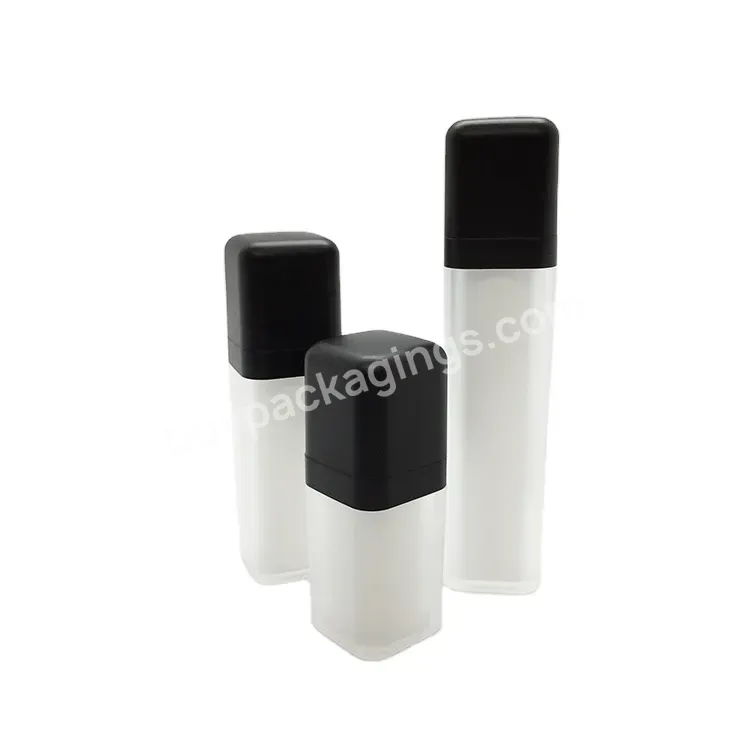 Oem Own Logo Matt Black Big Cap Matt Black Airless Pump Bottle