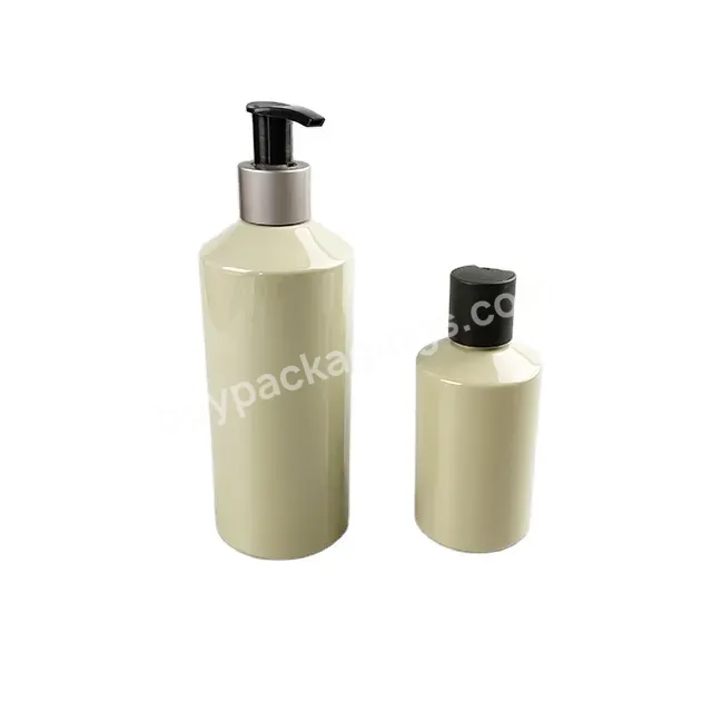 Oem Pcr Slide Shoulder Cosmetic Packaging Bottle 100ml 150ml 200ml 300ml 360ml With Shampoo Pump