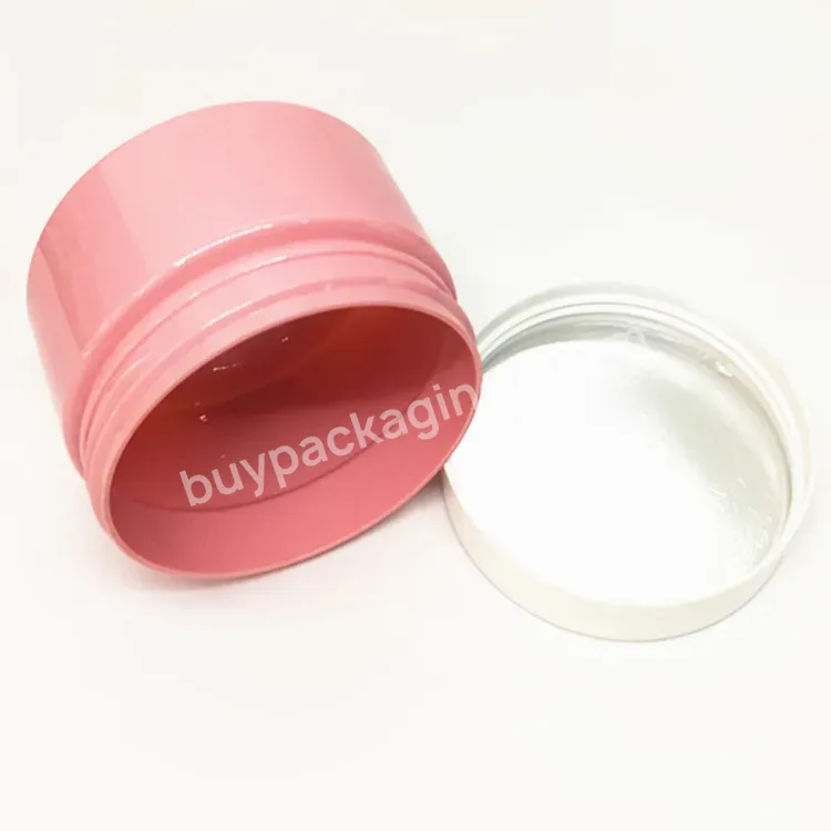 Oem Pink Color 100ml Pots Cosmetic Jar Body Scrub Container Empty Pet Plastic Jars