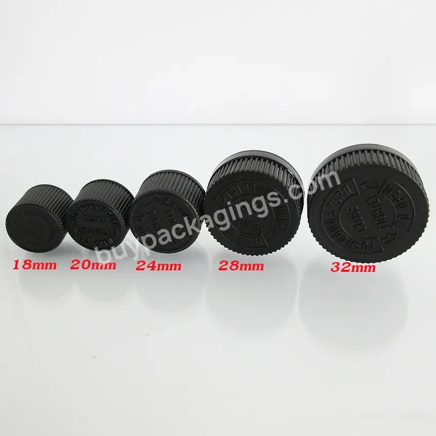 Oem Plastic Child Resistant Cap For Pill Bottle/ Pp Cap Plastic Crc Cap 24mm 28mm 34mm 38mm Manufacturer/wholesale