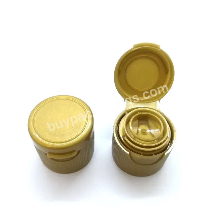 Oem Plastic Yellow Ribbed Soy Sauce Cap Pe Flip Top Cap For Soy Sauce Bottle Manufacturer/wholesale Logo