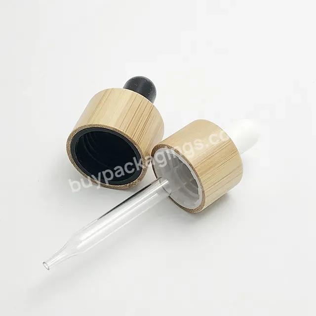 Oem Popular Black Rubber Dropper With Bamboo Closure 20 410 Manufacturer/wholesale Manufacturer