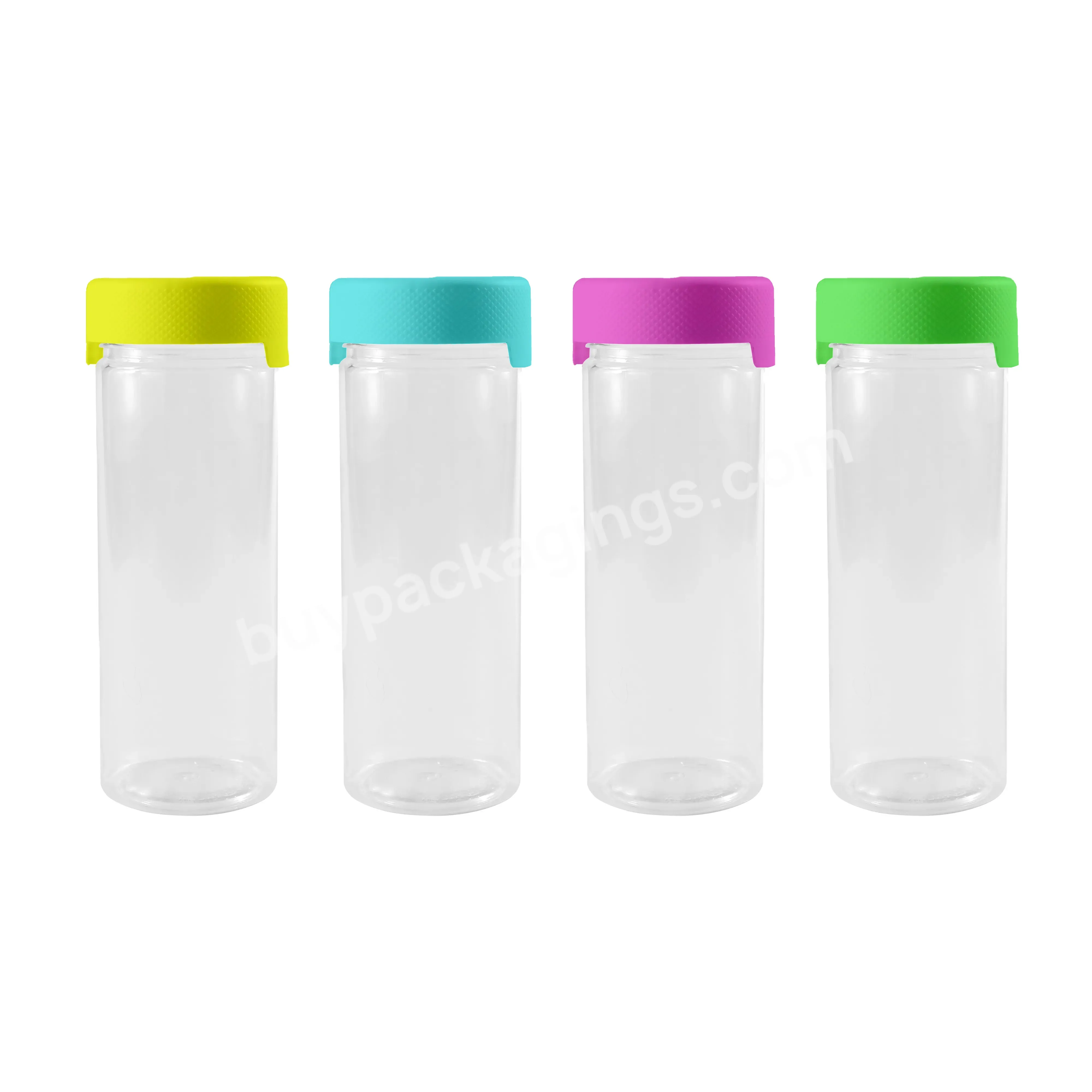 Oem Pp Plastic Pop Top Jars Child Proof Container For Candy Herb Packaging Preroll Packaging