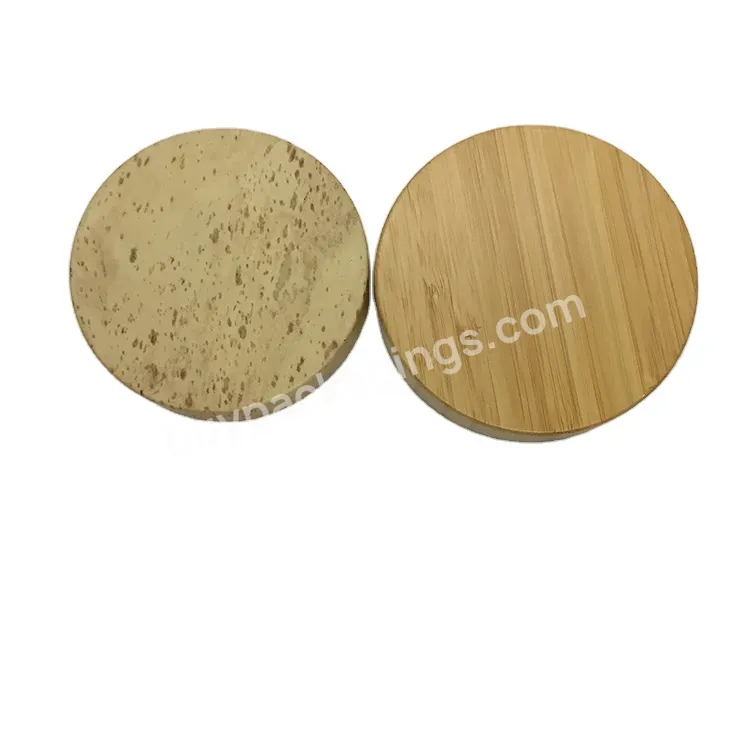 Oem Real Bamboo Wooden Screw Top Lid 89mm Hot Selling Size