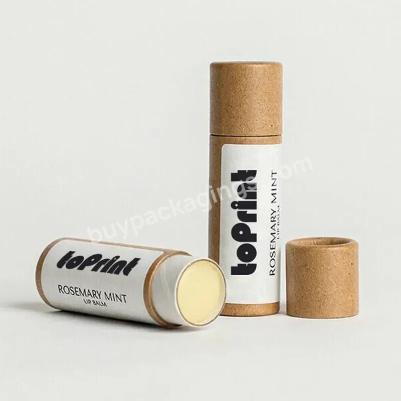Oem Recyclable Organic Lip Balm Container Custom Boxes With Logo Chapstick Packaging Paper Tube