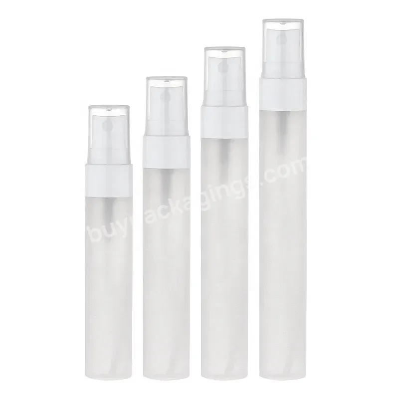 Oem Refillable 15ml Matte Frosted Plastic Perfume Sprayer Tube Bottle Pen Shape Perfume Atomizer Bottle