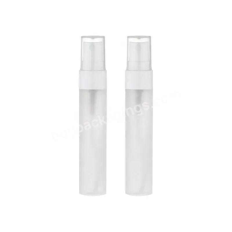 Oem Refillable 15ml Matte Frosted Plastic Perfume Sprayer Tube Bottle Pen Shape Perfume Atomizer Bottle