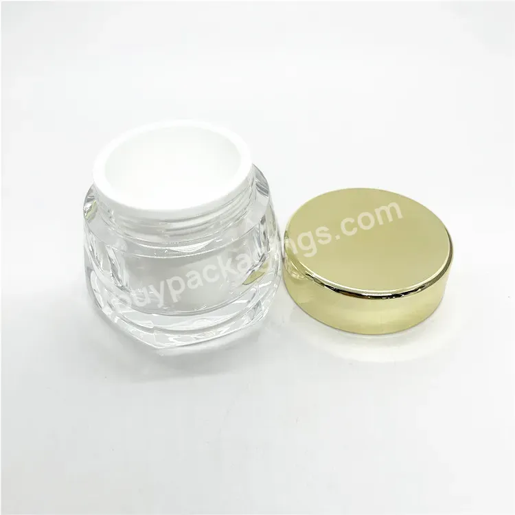 Oem Round Double Wall Luxury Skin Care Cosmetic Facial Cream Container Packaging Acrylic Jar