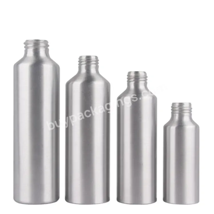 Oem Round Shoulder Empty Aluminum Bottle 50-1000ml Aluminum Lotion Bottle For Cosmetic Packaging