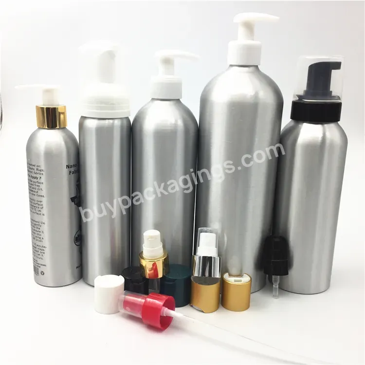 Oem Rts 100/120/150/200/250/300/400/500/750/1000ml Sloping Shoulder Empty Aluminum Bottle For Cosmetic Packaging