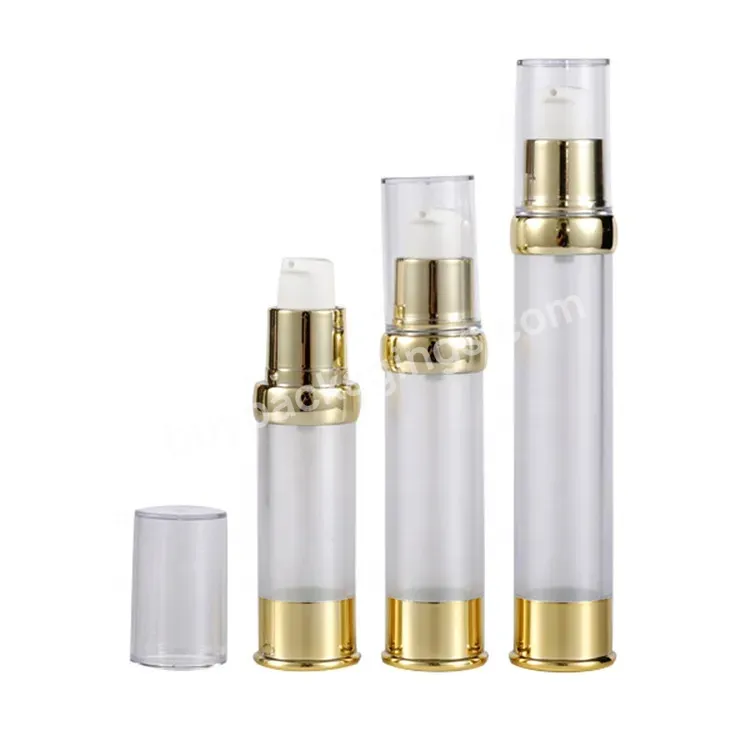 Oem Rts 15/20/30ml Slim Long And Thin Airless Pump Bottle With Gold Pump