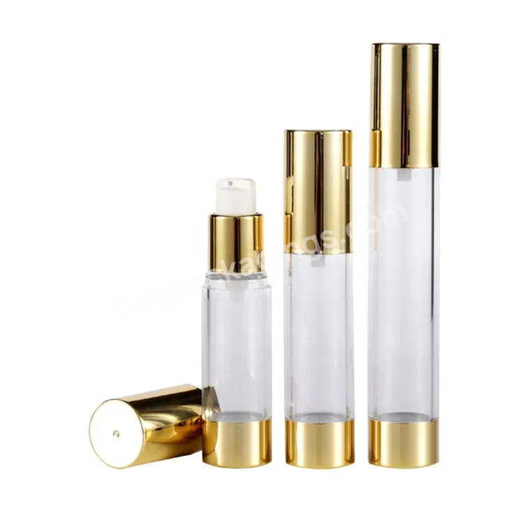 Oem Rts 15/20/30ml Slim Long And Thin Airless Pump Bottle With Gold Pump