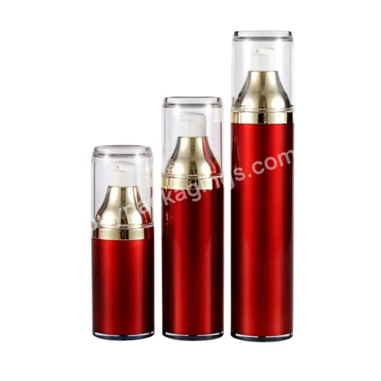 Oem Rts 15/30/50ml Pink Red Double Layers Pmma Acrylic Airless Lotion Pump Bottles