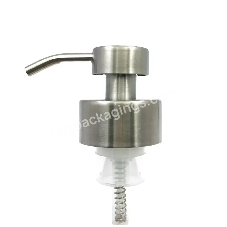 Oem Rts 45mm Brush Silver Stainless Steel Foamer Pump With Long Nozzle