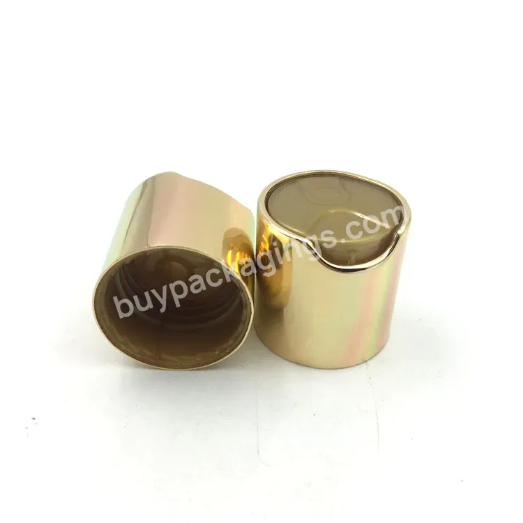 Oem Rts Aluminum Plastic Press Cap Gold Disc Top Cap Manufacturer/wholesale