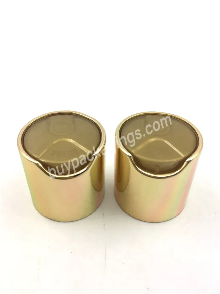 Oem Rts Aluminum Plastic Press Cap Gold Disc Top Cap Manufacturer/wholesale