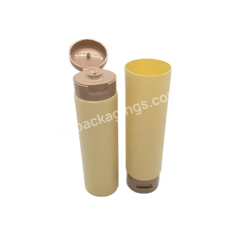 Oem Rts Bio Material Pe Squeeze Cosmetic Packaging Tube With Flip Top Lid