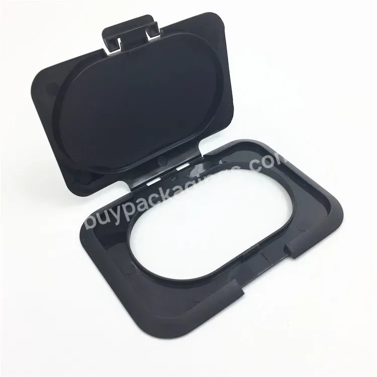 Oem Rts Black Pp Plastic Wetly Wipes Box Flip Top Cap Manufacturer/wholesale