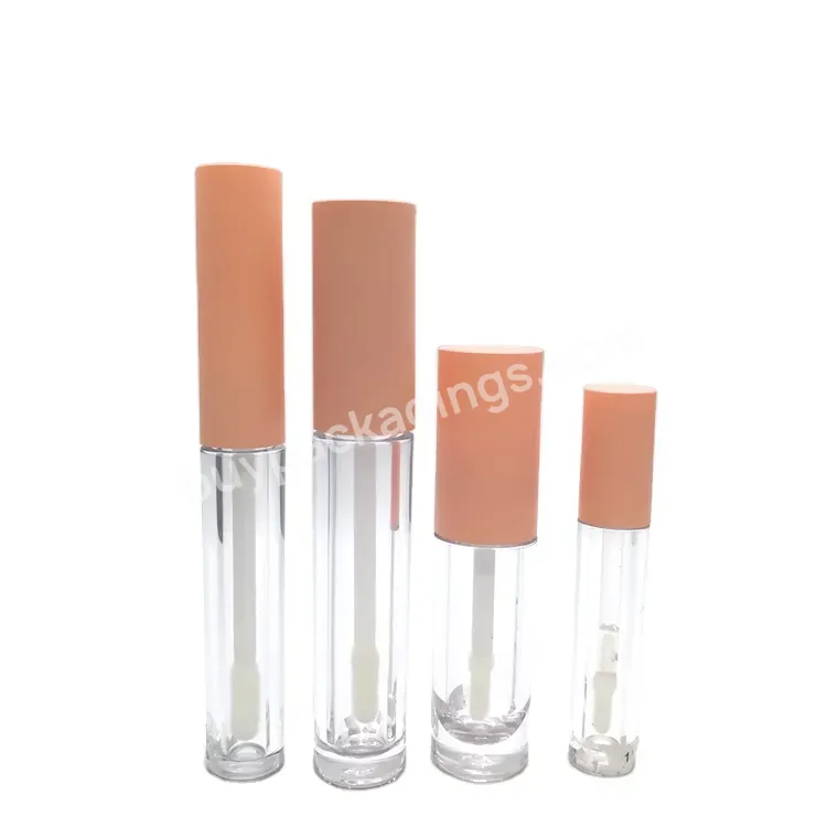 Oem Rts Custom Logo Cosmetic Empty Pink Lip Gloss Container 1.3ml 4ml 4.5ml Lip Gloss Tube With Brush