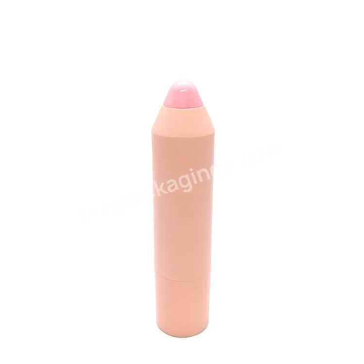 Oem Rts Empty Custom Pencil Shape Lip Balm Tube 3.5g Matte Pink Lipstick Container For Cosmetic Packaging