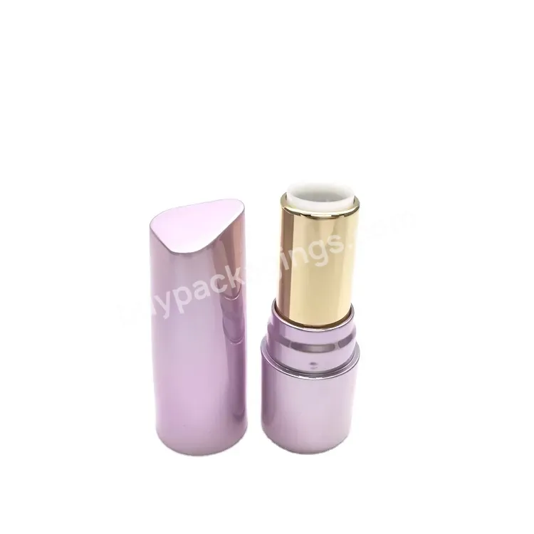 Oem Rts Empty Shiny Triangle Lipstick Tube 3g Lip Balm Container Unique Shape Lipstick Container