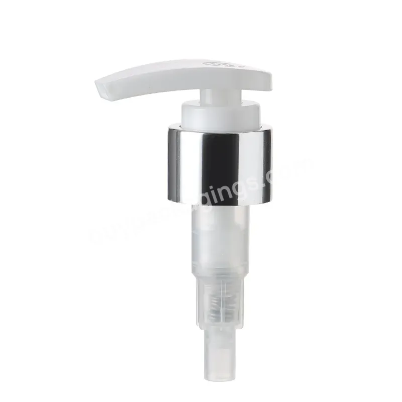 Oem Rts High Quality 24/410 28/410 Shiny Silver Collar White Lotion Pump Manufacturer/wholesale