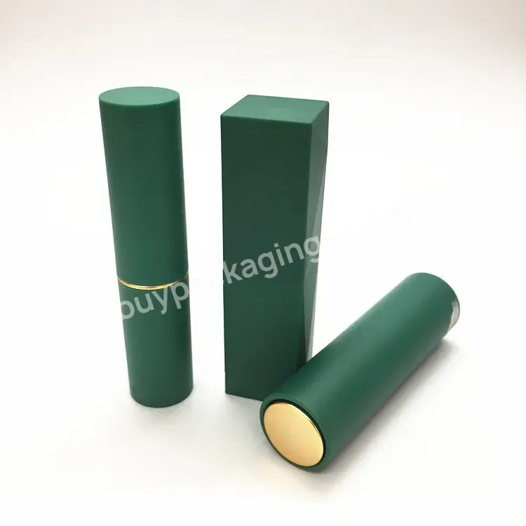 Oem Rts Matte Green Color Cosmetic Plastic Lipstick Tube