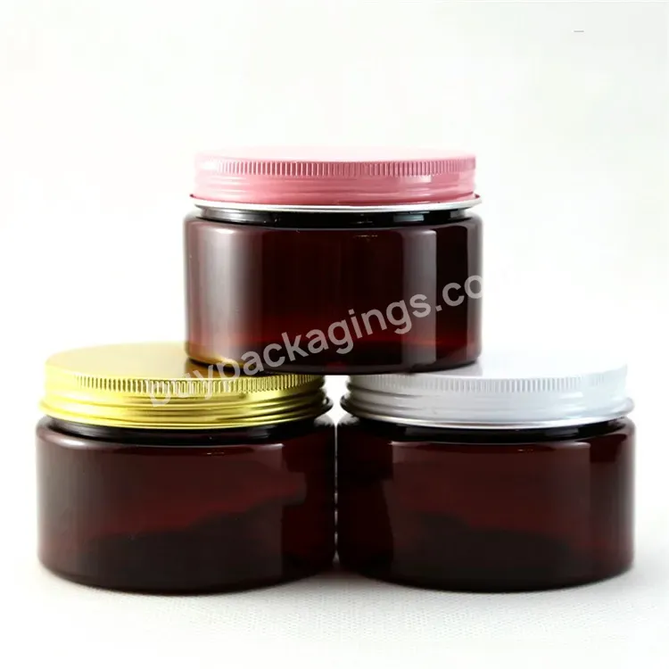 Oem Rts Plastic Jars Pet Straight Sided Jar Aluminum Caps Plastic Caps Manufacture Jars