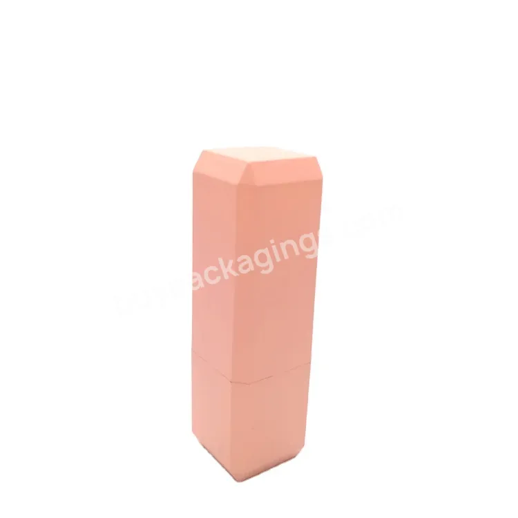 Oem Rts Wholesale Empty Lipstick Packaging 3g Lipstick Tubes Square Matte Pink Lipstick Container