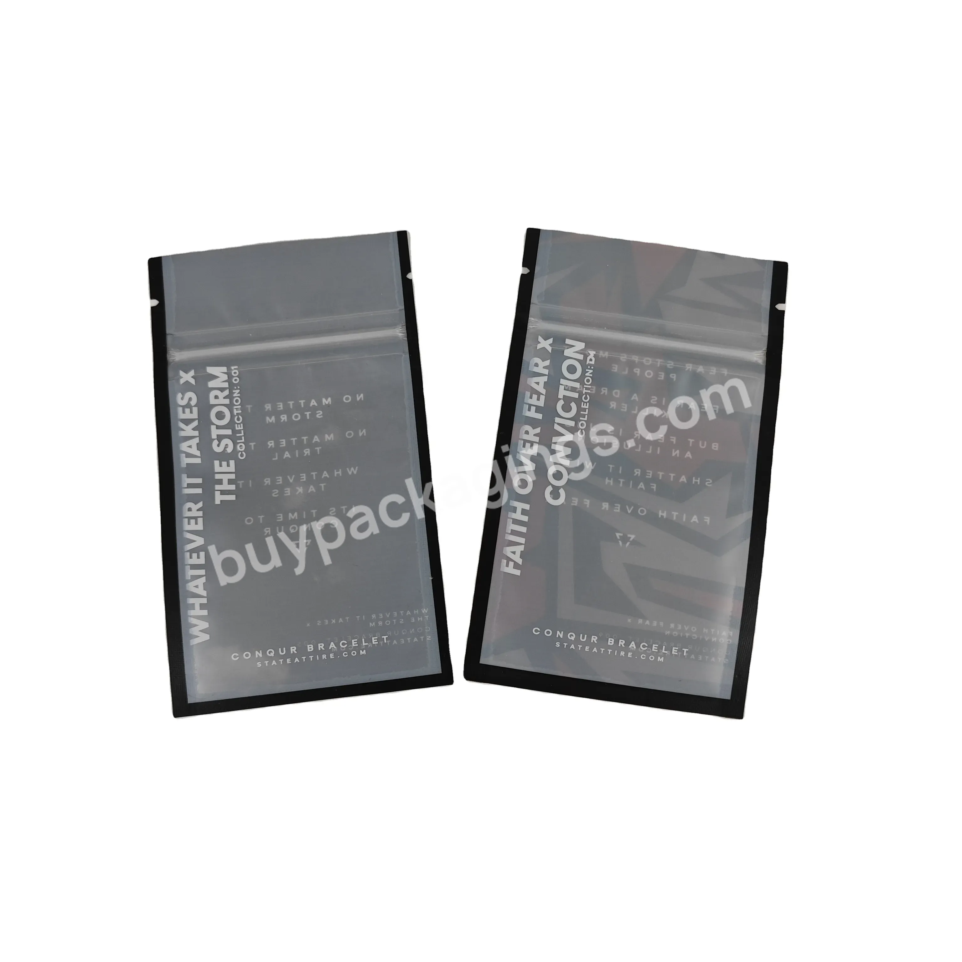 Oem Sleeve Packaging Bag With Logo See Through Flat Bag With Zipper For Cable Packaging Phone Case Plastic Sachet