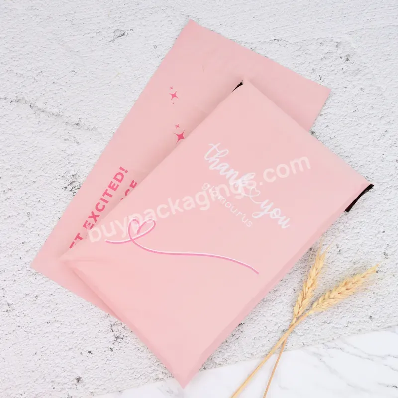 Oem Small Size Pink Mailing Courier Envelope Packaging Mailer Poly Plastic Postal Bag For Clothing & Underwear