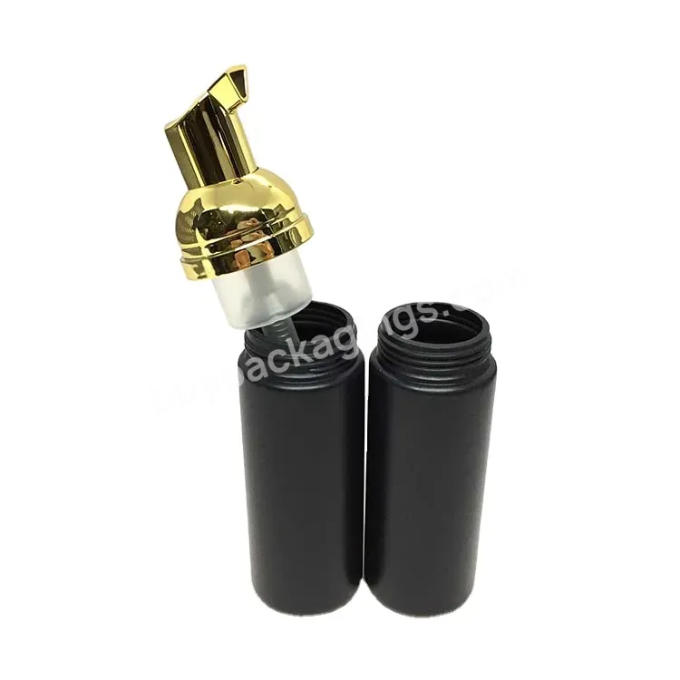 Oem Solid Black Empty Foam Bottle 50ml 1.7 Ounce Volume Small Packaging Bottle For Disinfect Foam